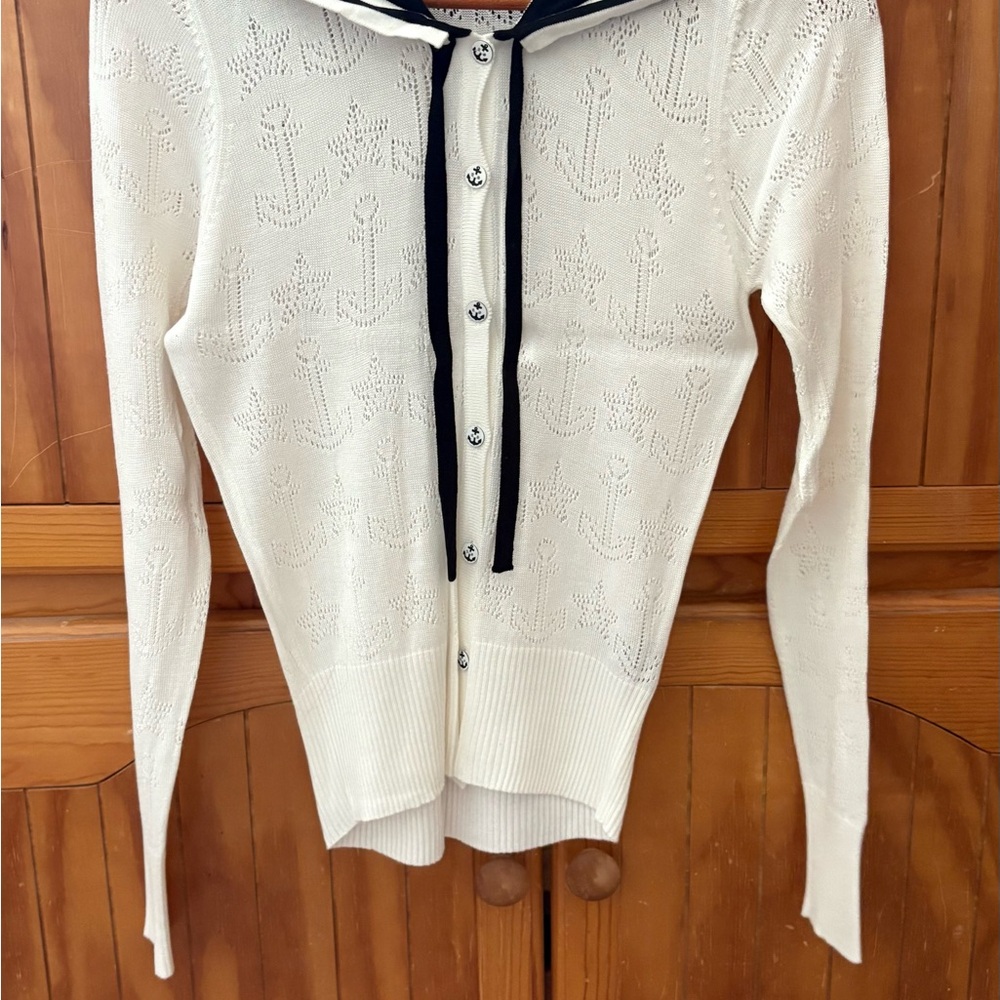 Voodoo Vixen Black and White Knit Cardigan